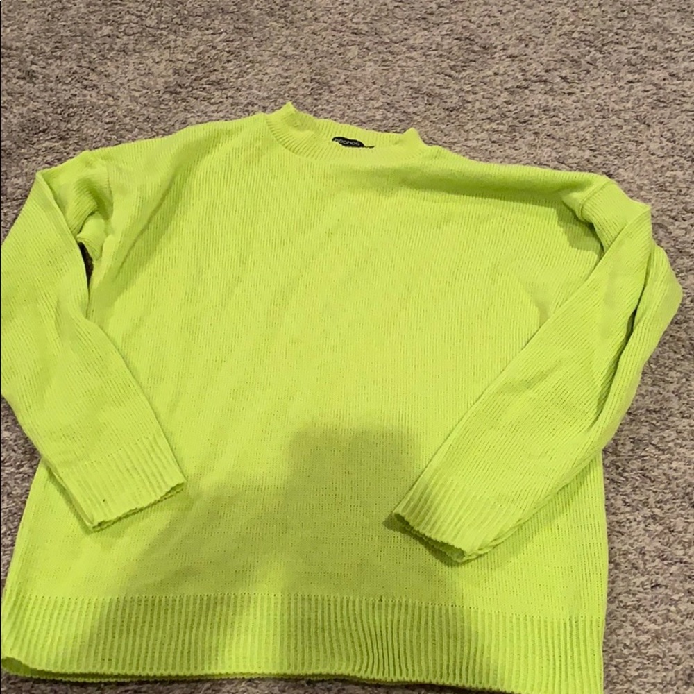 Bright lime sweater